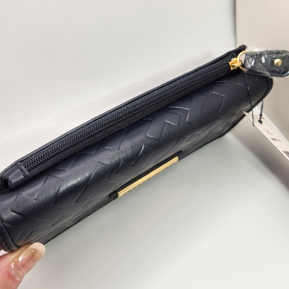 Tommy Hilfiger Genuine Leather Wallet, Navy Blue - New with Tags - Picture 4 of 10